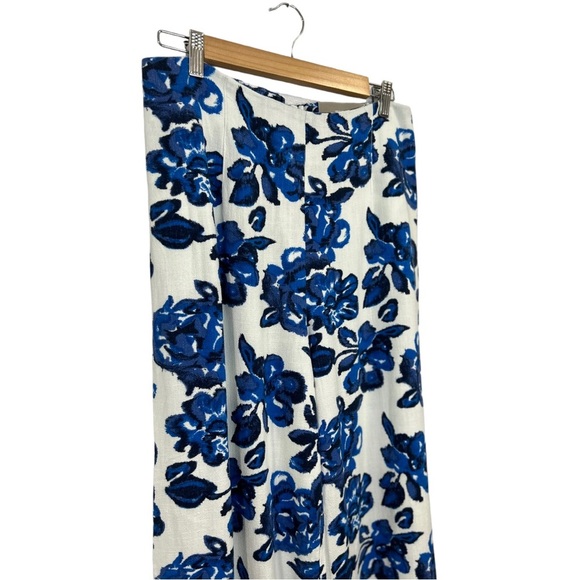 NWT Soft Surroundings Petalo Wide Leg Pants in Ikat Blue Size Small - Picture 4 of 11